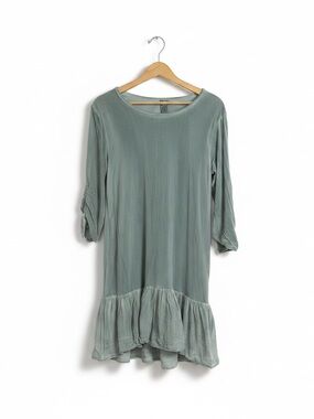 Bala Sage Green Ruffle-Hem Tunic